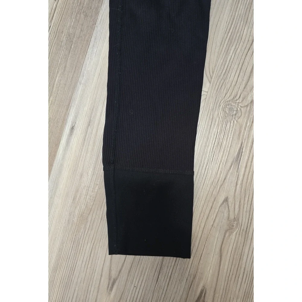 Free People Movement Ribbed Leggings Black With Drawstring Size S